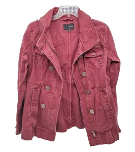 Hurley Full Zip Hoodie Women's XS Hooded Jacket Brick Red Y2K Streetwear Skater - Picture 1 of 13