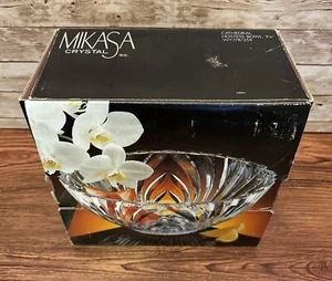 Mikasa Cathedral Crystal Hostess Bowl 9 3/4" Dia w/Original Box - Picture 1 of 6