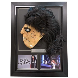 Alice Cooper Autographed Mask Shadow Box Framed JSA COA Signed - Picture 1 of 9