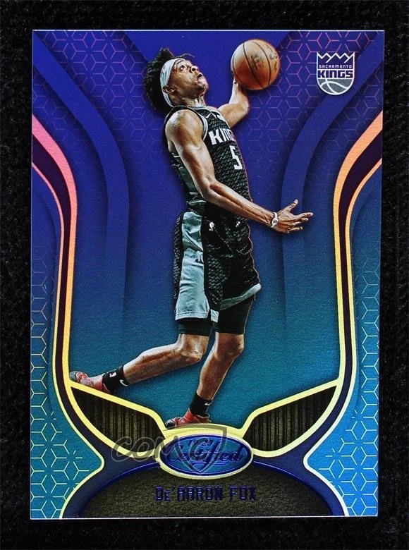 2019-20 Certified Mirror Blue De'Aaron Fox #77 - Image 1 of 2