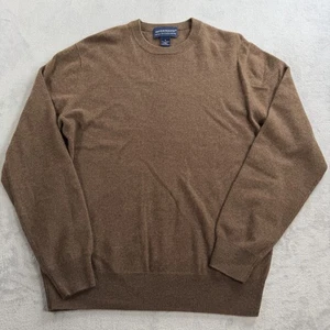 Maglione girocollo uomo Davis & Squire marrone 100% 2 strati cashmere L manica lunga - Foto 1 di 8