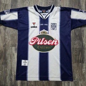 2001 Walon Alianza Lima Home Soccer Jersey Eduardo Esidio Kids L Centenario Peru - Picture 1 of 10