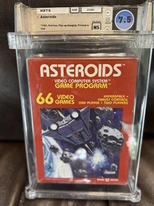 Atari 2600 Asteroids (1981 Red Box Hangtab) WATA 7.5 Sealed - Rare Early Print - Picture 1 of 5