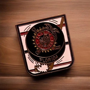 Prendedor de hockey vintage con logotipo de los Florida Panthers de la NHL de colección ¡Bonito regalo! Usado - Imagen 1 de 2