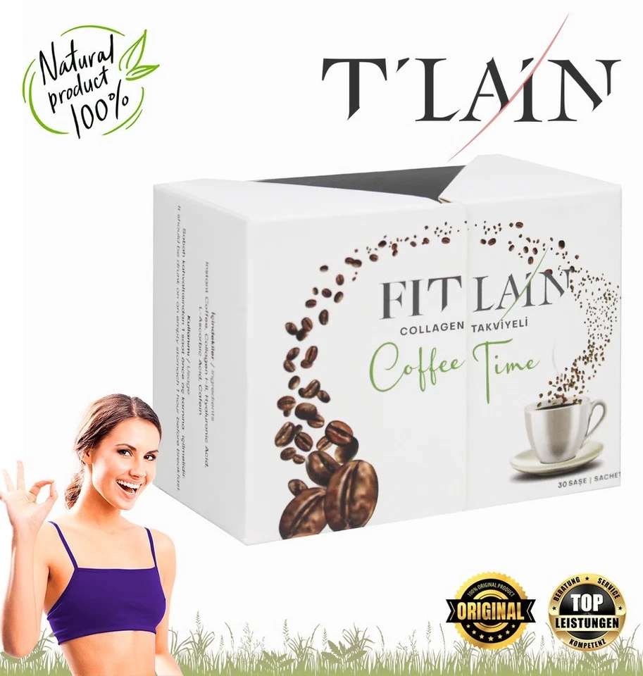 T’LAIN Collagen Kaffee – Instant Abnehmkaffee mit Kollagen 30 Sachets Original - Bild 1 von 1