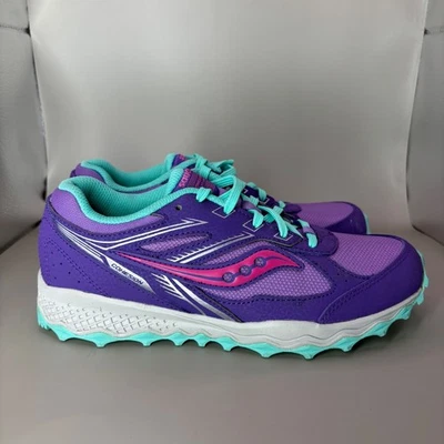 Zapatos para correr Saucony Cohesion Jr púrpura verde azulado rosa niños talla 4 Foto 1 de 4