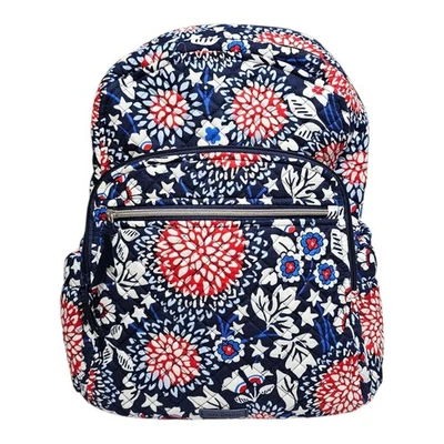 Vera Bradley Campus Backpack Red White and Blossoms Large Tech Laptop 26468-R62 - Image 1 of 4