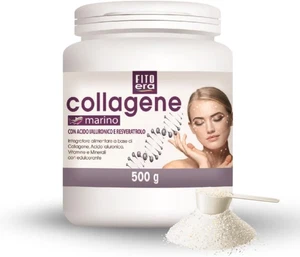 Collagene Marino in Polvere 500G – Con Acido Ialuronico, Biotina, Vitamina C, E, - Foto 1 di 12