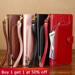 For Motorola Moto G play 5G 2025 2024 2023 Edge 50 Leather Wallet Phone Case - Picture 1 of 8