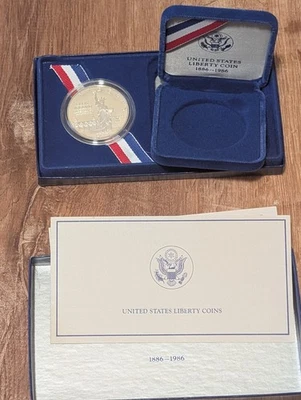 1986 liberty silver dollar proof set wiyh OGP and COA - Image 1 of 2