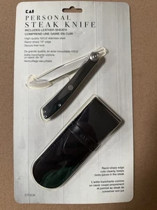 Kai Personal Steak/Gentleman's Folding Knife w/ Leather Sheath Elegant Personal - Picture 1 of 2