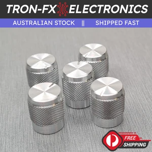 5PCS 10x12mm Silver Aluminium Knob for Spline 6MM Potentiometer Pot - Picture 1 of 4