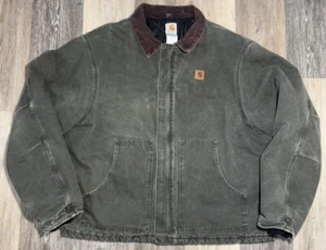 Giacca Carhartt J22 MOS uomo 2XL alta Detroit Artic trapuntata velluto a coste vintage  - Foto 1 di 11