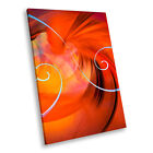 Abstract Portrait Modern Canvas Picture Print Wall Art Orange Red
