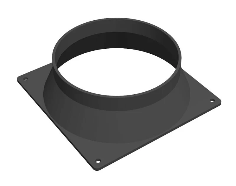 Lüfter Abluft Adapter 140 mm x 115 mm aus Kunststoff - Bild 1 von 1