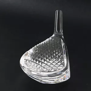 Waterford Crystal Golf Club Head 141256 Paperweight Blank Panel Desk Trinket - Picture 1 of 9