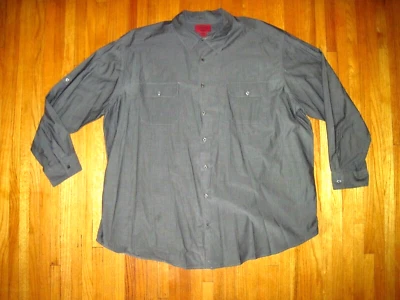 Big & Tall Foundry Slate Gray Long Sleeve Oxford Dress Shirt 3X New - Image 1 of 4