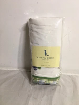 NWT Pottery Barn Kids At the Zoo Animals Baby Crib Bed Skirt Dust Ruffle - Image 1 of 4