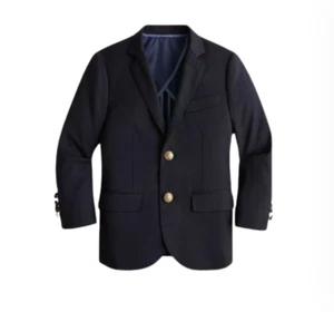 NWT JCrew Crewcuts Ludlow Two Button Blazer Jacket Boys 8 Navy Blue K6325 NEW - Picture 1 of 11