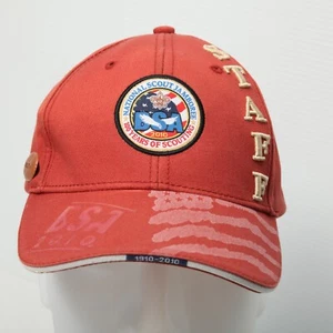 BSA National Scout Jamboree 2010 Staff Hat 100 Year Anniversary Orange Strapback - Picture 1 of 7