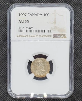 1907 Canada 10 Cents | NGC AU55 - Image 1 of 4
