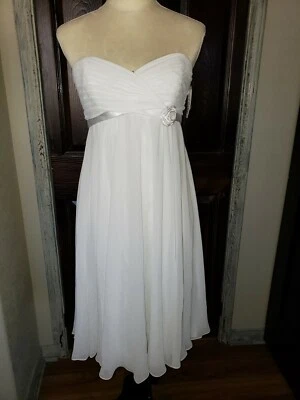 DB Studios Davids Bridal Sweetheart White Wedding Dress Sz 8  NIB  Formal  - Image 1 of 4