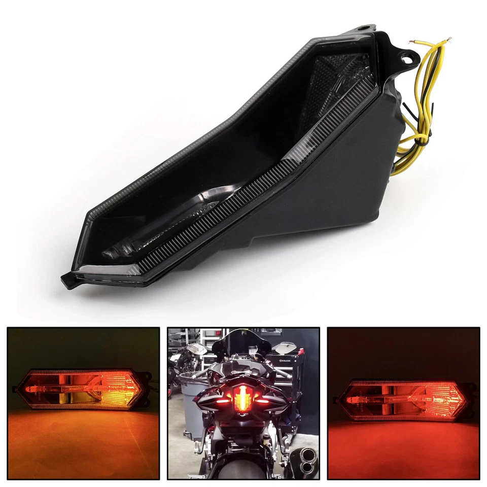 Tail light Integrated Turn Signals For Yamaha YZF R6 R1 R1S R7 2015-2024 Smoke` Foto 1 de 4