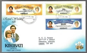 KIRIBATI 1981 Royal Wedding, Charles & Diana - FDC - wc 158 - Picture 1 of 1