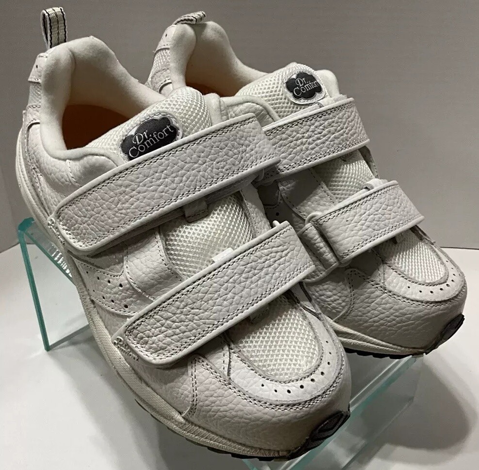 Dr. Comfort Winner Diabetic Sneaker Mens Size 8.5W Hook & Loop White Leather Dr. Comfort Winner Diabetic Sneaker Mens Size 8.5W Hook  main image 2