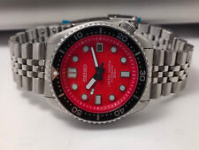 PRE OWNED SEIKO SCUBA DIVER 7002-7000 RED WAVE AUTOMATIC MENS WATCH 9N0666