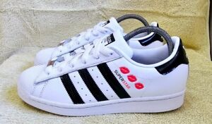 ADIDAS SUPERSTAR LIPS TRAINERS SIZE UK 6 BLACK RED & WHITE MINT CONDITION 