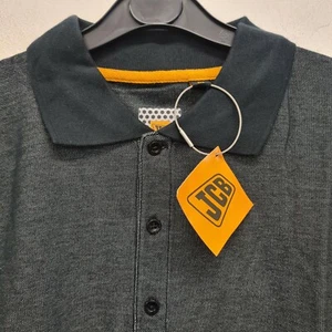 JCB MENS POLO SHIRT EXECUTIVE BLACK/GREY *EL47 - Picture 1 of 4