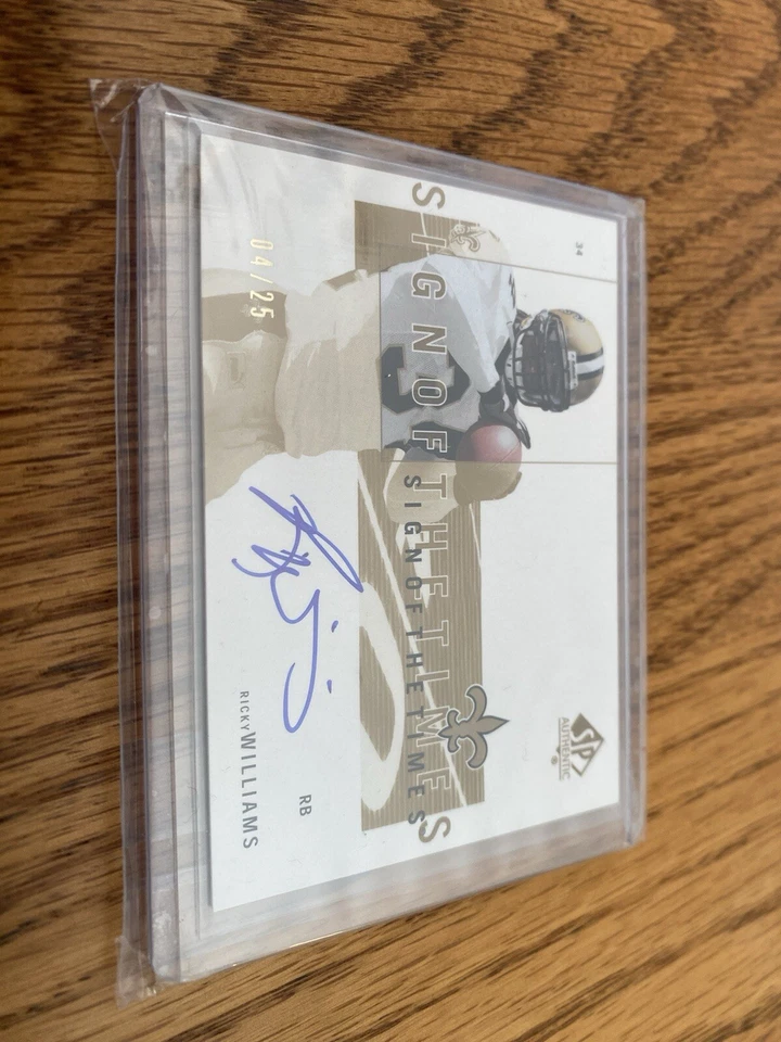 2001 SP Authentic - Sign of the Times Gold #RW Ricky Williams /25 (AU) - Image 1 of 1
