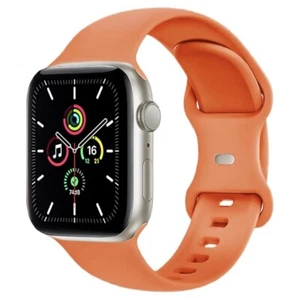 Adjustable Sport Band for Apple Watch Soft Silicone Replacement Wristband Strap - Picture 1 of 6