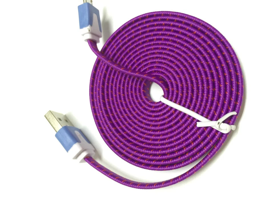 6FT braided USB Charging cable for Galaxy S3/S4 & all micro USB devices - Image 1 of 1