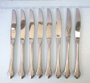 1881 Rogers Oneida Ltd Discontinued Stainless 8 DINNER KNIVES Bittersweet Repose - Foto 1 di 12