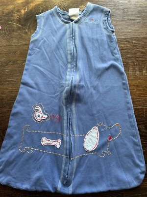 Saco de dormir HALO de algodón para bebé niño talla Pequeño, desde el nacimiento hasta los 6 meses Azul Foto 1 de 3