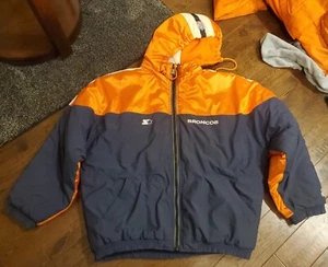 ULTRA SELTENE STARTER PRO LINE DENVER BRONCOS MIT VOLLEM REISSVERSCHLUSS PUFFERJACKE HERREN GRÖSSE XL - Bild 1 von 12