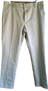 New IZOD Men's American Chino Slim-Fit No-Iron Flat-Front Pants Khaki 36 x L32 - Picture 1 of 6