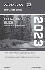 Manual del propietario Can Am Book Guide 2023 Commander XT 700. - Imagen 1 de 23