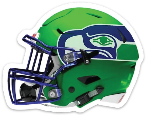 Seattle Seahawks Helmet w/ Seahawk Logo Type NFL Die-cut MAGNET Cover