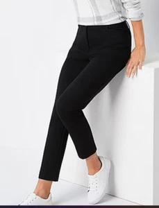 Neu mit Etikett Liz Claiborne Karriere Emma klassische mittelhohe Damen-Knöchelhose Größe 10 marineblau - Bild 1 von 11