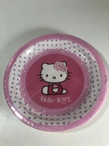 Hello Kitty Sanrio 7" Pink Paper Dinner Plates 2006 8 Count NEW - Picture 1 of 3