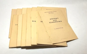 METROPOLITAN OPERA ~ Vintage Collection of (14) Different LIBRETTOS - Picture 1 of 8