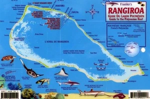 Rangiroa Dive Map & Reef Creatures Guide Waterproof Fish Card by Franko Maps - Picture 1 of 2