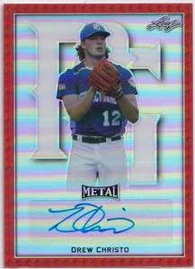 2020 Leaf Metal Perfect Game Drew Christo #BA-DC1 Auto Red 1/1 - Picture 1 of 2