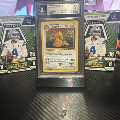 1999 POKEMON FOSSIL DRAGONITE HOLO R #4/62 BGS 8 NM-MT Beckett - Image 1 of 2