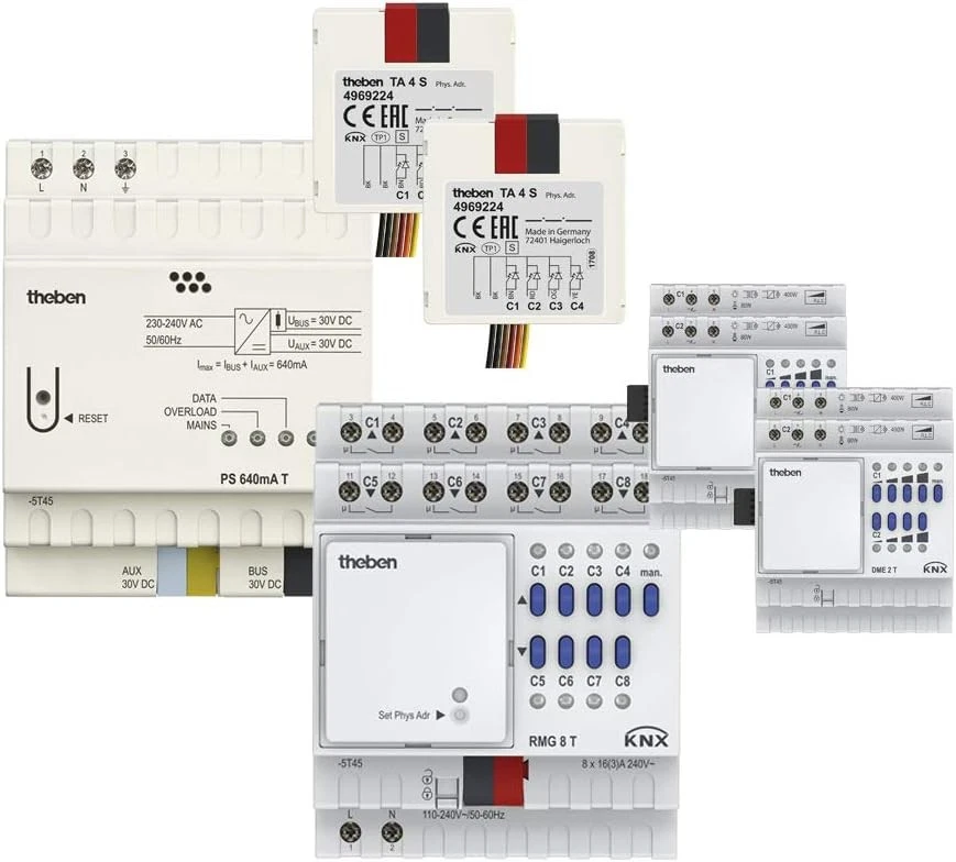 Theben KNX Set 3 MIX Spannungsversorgung, Schalt-/Jalousieaktor, weiß - Bild 1 von 1