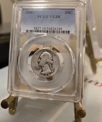 1945 Washington Quarter- PCGS VG10 - Image 1 of 2
