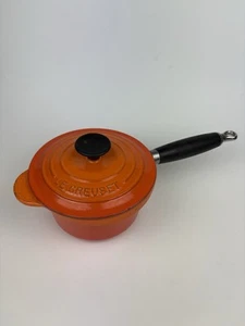 Le Creuset 16 Saucepan And Lid Orange Cast Iron - Picture 1 of 14